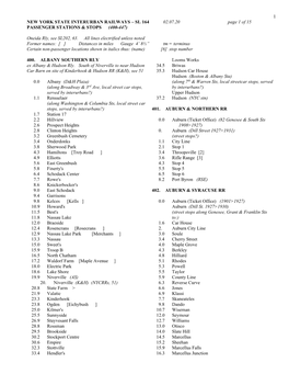 1 NEW YORK STATE INTERURBAN RAILWAYS – SL 164 02.07.20 Page 1 of 15 PASSENGER STATIONS & STOPS (400-447)