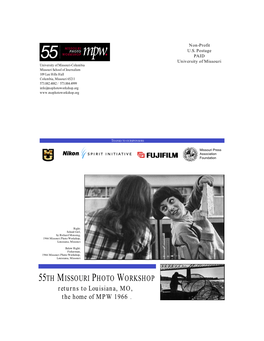 55TH MISSOURI PHOTO WORKSHOP Returns to Louisiana, MO, the Home of MPW 1966