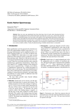 Exotic Hadron Spectroscopy