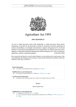 Agriculture Act 1993