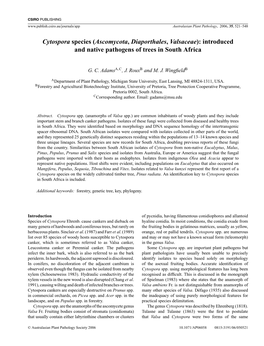 Introduced and Native Pathogens of Trees in South Africa