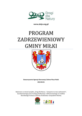 Program Zadrzewieniowy Gminy Miłki