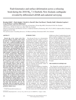 Fault Kinematics and Surface Deformation Across a Releasing