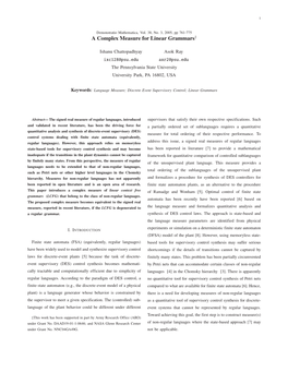 A Complex Measure for Linear Grammars‡