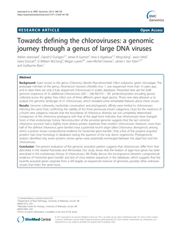 A Genomic Journey Through a Genus of Large DNA Viruses