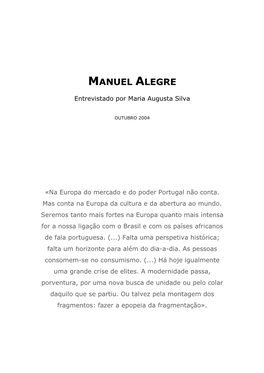 Manuel Alegre