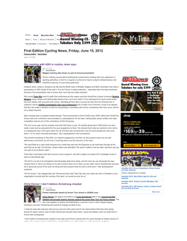 2012-06-15 First Edition Cycling News, Friday, June 15, 2012.Pdf