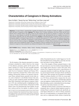 Characteristics of Caregivers in Disney Animations