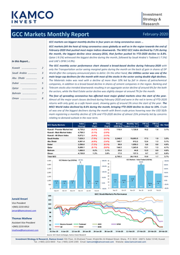 GCC Markets Monthly Report