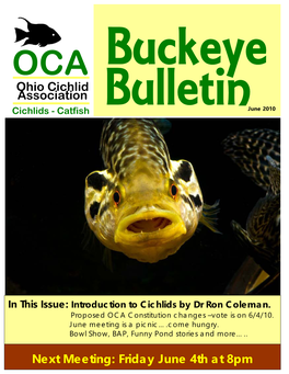 Ohio Cichlid Association Next Meeting