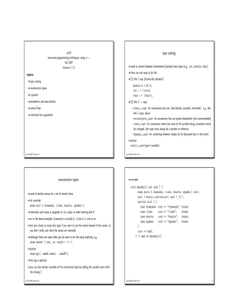 Type Casting Enumeration Types