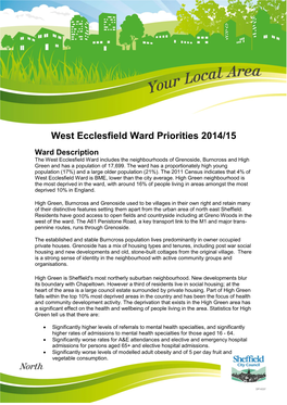 West Ecclesfield Ward Priorities 2014-15