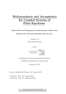 Well-Posedness and Asymptotics for Coupled Systems of Plate Equations