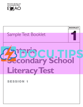 Ontario Secondary School Literacy Test