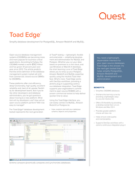 Simplify Database Development for Postgresql Environments