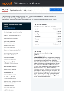 788 Bus Time Schedule & Line Route