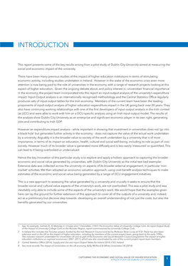 A Pilot Study of Dublin City University Aimed at Measuring the Social and Economic Impact of the University