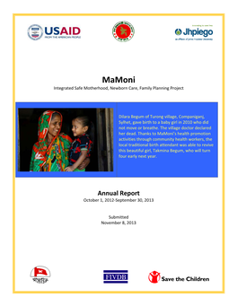 Mamoni Integrated Safe Motherhood, Newborn Care, Family Planning Project
