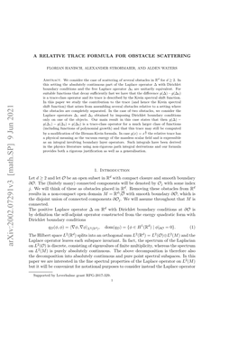 Relative Trace Formula for Obstacle Scattering