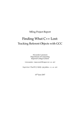 Finding What C++ Lost: Tracking Referent Objects with GCC