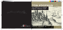 TON KOOPMAN DIETERICH BUXTEHUDE Opera Omnia XIX