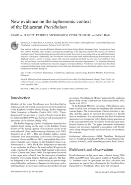 New Evidence on the Taphonomic Context of the Ediacaran Pteridinium