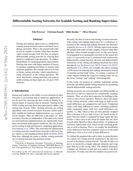 Differentiable Sorting Networks for Scalable Sorting and Ranking Supervision