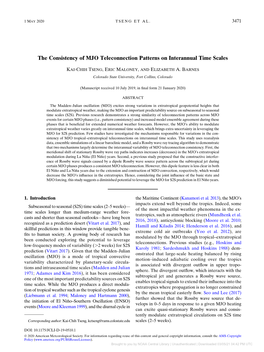 The Consistency of MJO Teleconnection Patterns on Interannual Time Scales