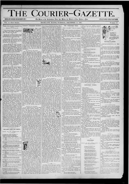 Courier Gazette : December 22, 1885