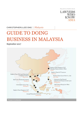 GUIDE to DOING BUSINESS in MALAYSIA September 2017