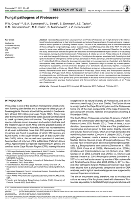 Fungal Pathogens of Proteaceae