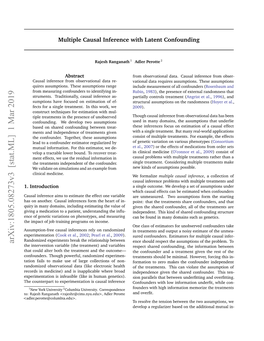 Multiple Causal Inference with Latent Confounding