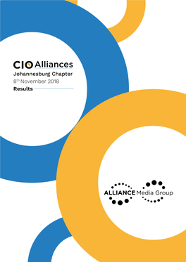 CIO Alliances Johannesburg 2018 Results
