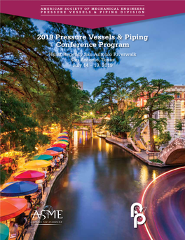 2019 Pressure Vessels & Piping Conference Program