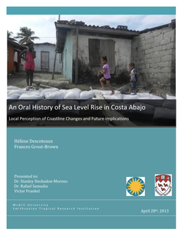 An Oral History of Sea Level Rise in Costa Abajo.Pdf