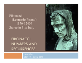 Fibonacci Numbers and Recurrences