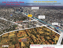 USC Fraternity Row Site for Sale