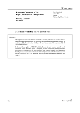 Machine-Readable Travel Documents