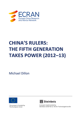 China's Rulers: the Fifth Generation
