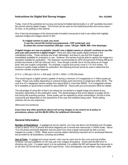 Instructions for Digital Soil Survey Images Rev