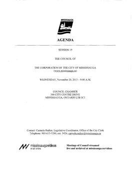 Council Agenda - 2 - November 20, 2013