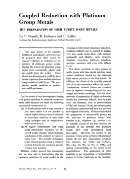 Coupled Reduction with Platinum Group Metals