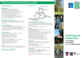 Parkseminar 2014 in Havelberg Und Stölln