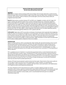 PROCALCITONIN and the SEPSIS SPECTRUM by Iram Yunus, MD and Anum Fasih, MD