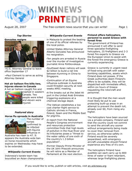 August 28, 2007 the Free-Content News Source That You Can Write! Page 1