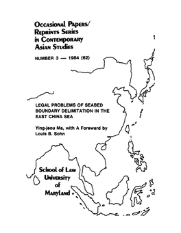 Legal Problems of Seabed Boundary Delimitation in the East China