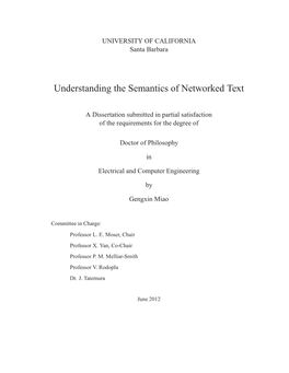 Understanding the Semantics of Networked Text