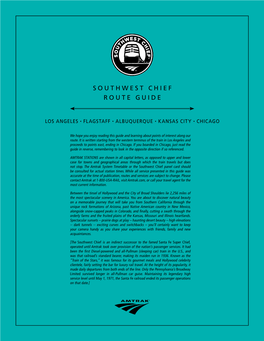 Southwest Chief ROUTE GUIDE