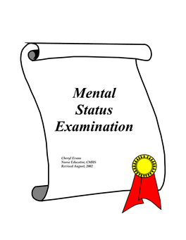 Mental Status Examination