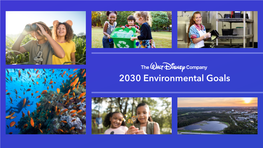 2030 Environmental Goals Table of Contents